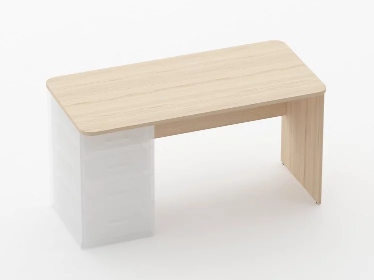 Стол прямой под встроенную тумбу Glassy 1.101.14Л Туя_0