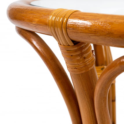 Комплект PELANGI 02/15 ( стол со стеклом + 4 кресла ) [без подушек] ротанг, кресло 65х65х77см, стол диаметр 64х61см, Honey (мед)_11