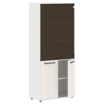 Шкаф комбинированный EDIS EHCS 85.2 Ясень Траун Мокко Белый_1