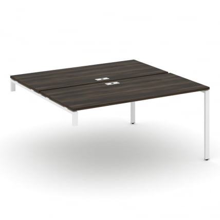 Двойной стол-надставка на опорную тумбу CONCEPT CN.DSN-004 Дуб Мали Белый_0