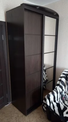 Шкаф-купе 2-х дверный Акцент-Квадро Д 1200х600  Венге/Бронза_1