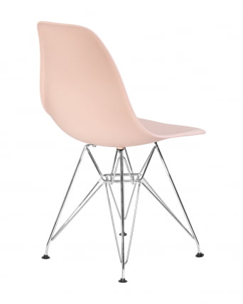 Стул обеденный DOBRIN DSR ножки хром Светло-розовый PK-02_3
