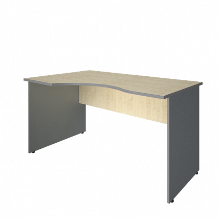 Стол криволинейный левый Riva А.СА-2 Л Клен/Металлик_0