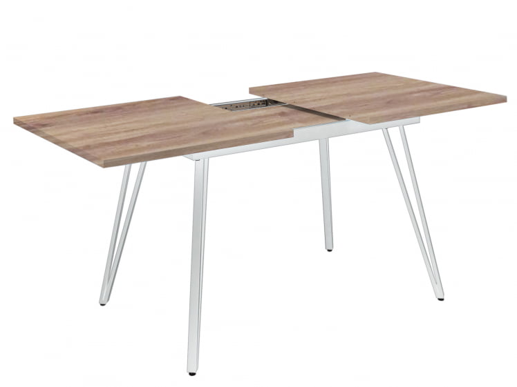 Стол раздвижной Диего 120-160 Галифакс Натур_БЕЛЫЙ_1