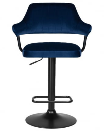 Стул барный ДОБРИН CХАРЛЙ БЛАCК (синий велюр (МДЖ9-117)) 2 шт / DOBRIN CHARLY BLACK (MJ9-117))_6