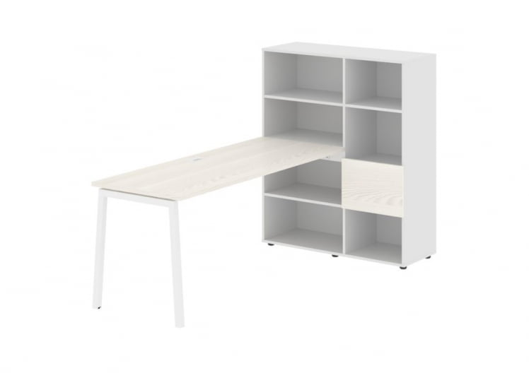 Рабочая станция EDIS ELRST 1117 Ясень Траун Белый Белый_0