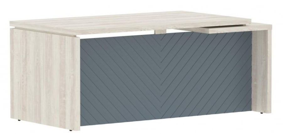 Стол руководителя левый Torr LUX TLCT 189 L Сосна Эдмонд Серо-голубой_0