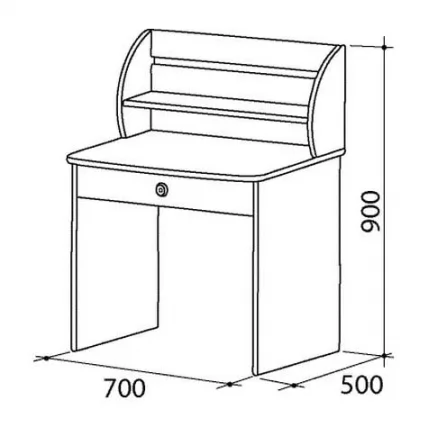 Столик и стульчик Морячок Дуб млечный / Оранж_1