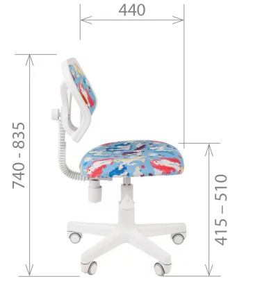 Детское кресло CHAIRMAN KIDS 106 White Единороги_4