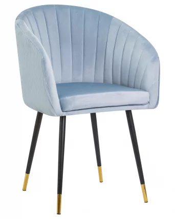 Стул обеденный DOBRIN MARY Серо-голубой велюр 1922-6_0