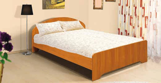 Кровать 1200 х 2000 с низкой ножной спинкой Ясень шимо светлый_0