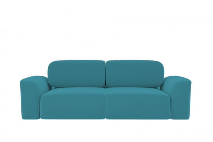 Диван прямой Сольхейм (Berhouse) Цвет фасада: Азур велюр; Тип: Прямой; Материал фасада: Металл/Велюр_0