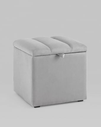 Пуф с крышкой Нильсон велюр Серый_1