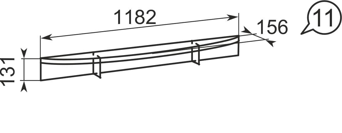 Полка приставная Виктория 11_2