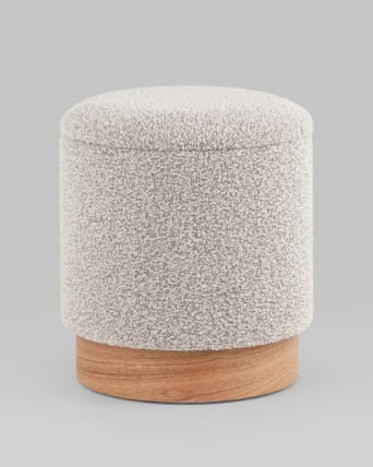 Пуф с ящиком Холли XS букле бежевый_6