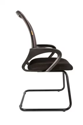 Кресло для посетителей CХАИРМАН 969 В (В)сетка серая/ткань черная / CHAIRMAN (V)сетка_2