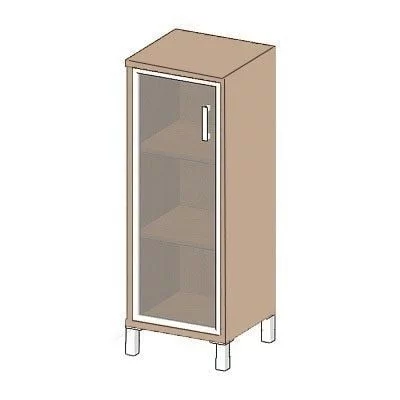 Стеллаж стекло тонированное В421.8 R Дуб девон_0