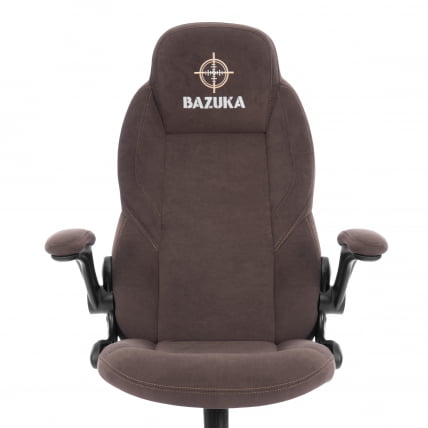 Кресло геймерское BAZUKA metalBL велюр, коричневый, 6_5