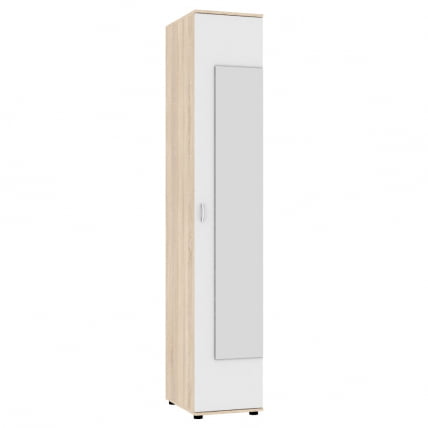 Шкаф распашный Алиса (H1_M) 2230х400х540 ручка скоба 96мм (ДСС-Белый)_0