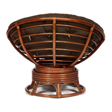Кресло-качалка PAPASAN/ПАПАСАН w 23/01 B /с подушкой/ 115х78х104 см, Pecan (орех), ткань Коричневый, 3М7-147_1
