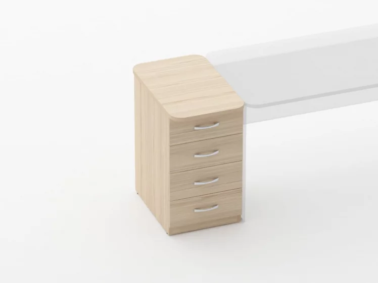 Тумба приставная на 4 ящика Glassy 3.10.10 Венге_1