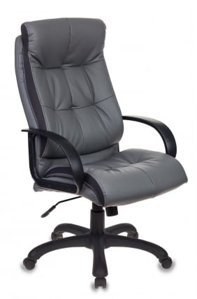 Кресло руководителя Бюрократ CH-824B/LGREY серый искусственная кожа_0