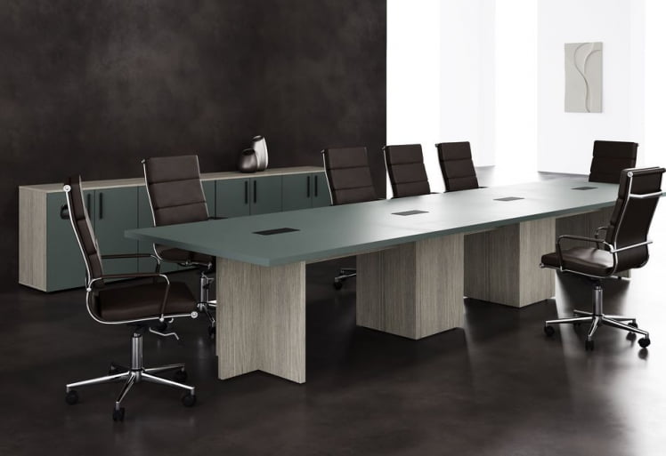 Кабинет для переговоров VELION №3 Нефрит Дуб Сильвер_0