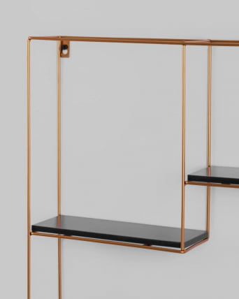 Полка Square золотая Черный мрамор_5