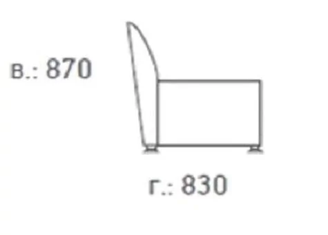 Euroforma Европа 3-х местный диван Ecotex 3004 (бледно-сиреневый)_77699_2