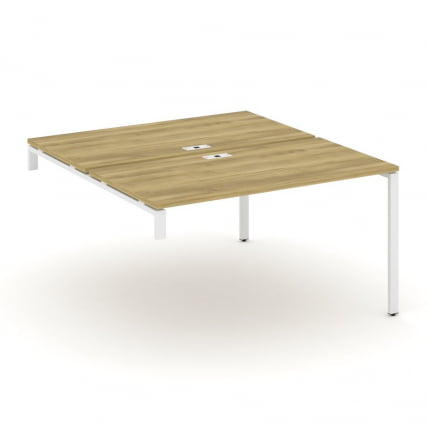 Двойной стол-надставка на опорную тумбу CONCEPT CN.DSN-003 Дуб Винченцо Белый_0