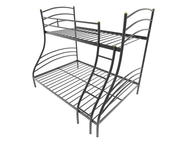 Кровать двухъярусная Глория 1200х1900 Черный_0