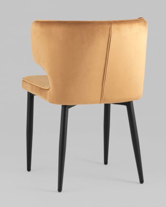 Стул Матео черные ножки велюр Терракотовый_5