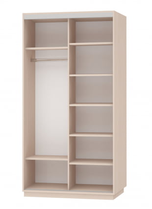 Шкаф-купе двухдверный Экспресс Дуо Медиум 1200х2400h Белый снег_1