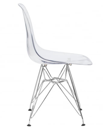 Стул обеденный DOBRIN DSR CASPER ножки хром Прозрачный_2