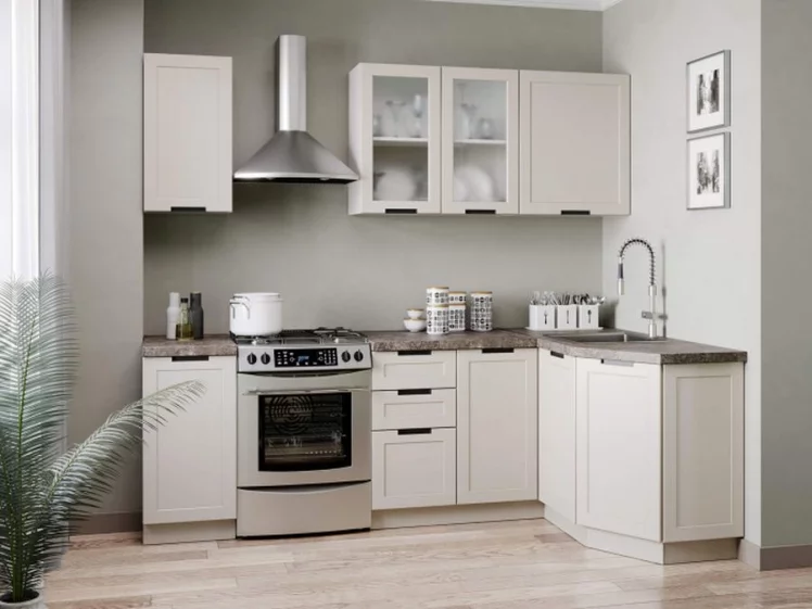 Шкаф кухонный 450 высокий Джамис ЛД 296.430.000.111 Белый Кашмир_2