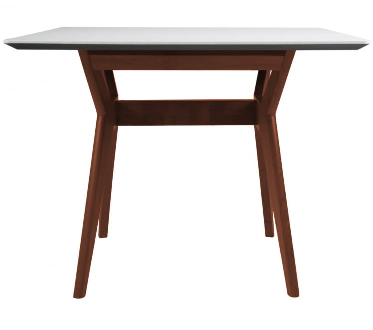 Стол Нарвик 960*960 мрамор Бианко Темный орех_1