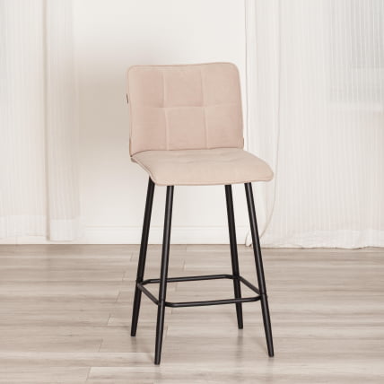 Полубарный стул Bari/Бари велюр, бежевый, 7, 42х55х99 см_13