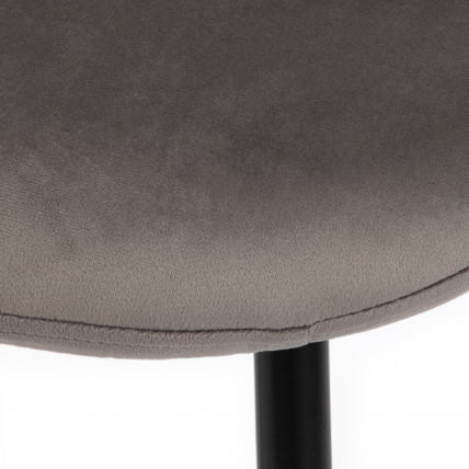 Стул ROBOCOP (mod. DC0128) вельвет/металл, 57 х 46 х 85 см , серый (HLR 24)/черный_7