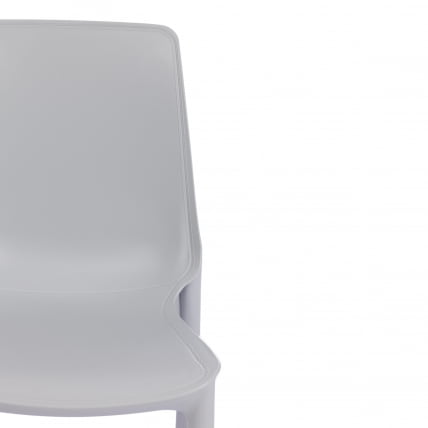 Стул GENIUS (mod 75) металл/пластик, 46x56x84cм, серый/ножки хром_5