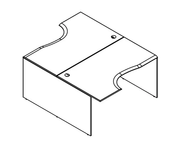 Двухместная рабочая станция W2CET 149.1 Дуб сонома_1