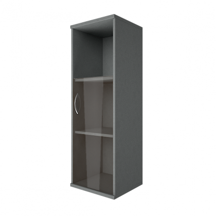 Шкаф средний узкий правый Riva А.СУ-2.2 Пр Венге/Металлик_0