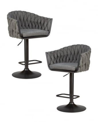 Стул барный DOBRIN LEON (графитовая ткань (LAR-275-21)) 2 шт_0