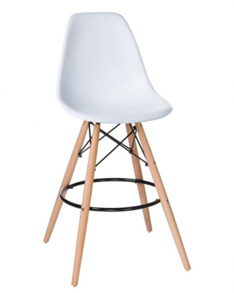 Стул барный DOBRIN DSW BAR (ножки светлый бук, цвет сиденья белый (W-02)) 2 шт_1