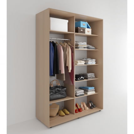 Шкаф-купе 2-х дверный Акцент-Лайт 3 1200х600 Дуб крафт золотой_1