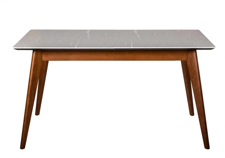 Стол раскладной Лунд 140-180 ОРЕХ-Мрамор Бьянко_4