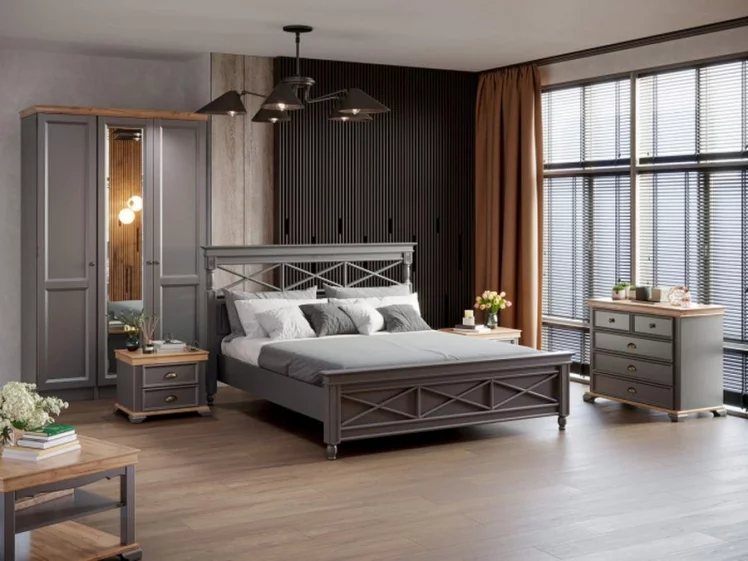 Спальный гарнитур Амели №11 Оникс серый_0