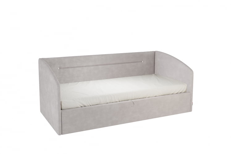 Кровать  0.9 Альба (Софа) КМ.S-16 галька (велюр)_0