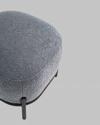 Пуф Стоун П букле Fluffy темно-серый_5