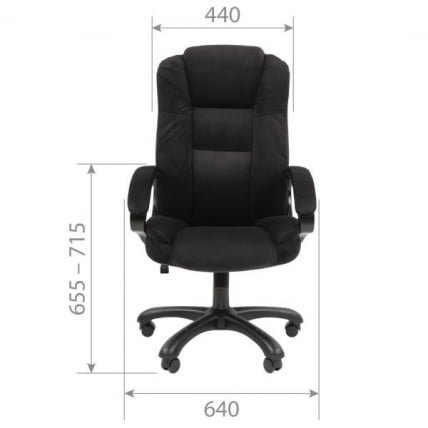 Кресло офисное CHAIRMAN HOME 600 велюр Голубой_4