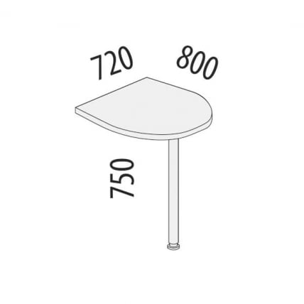 Приставка Альфа 63.63 Дуб Кобург_1